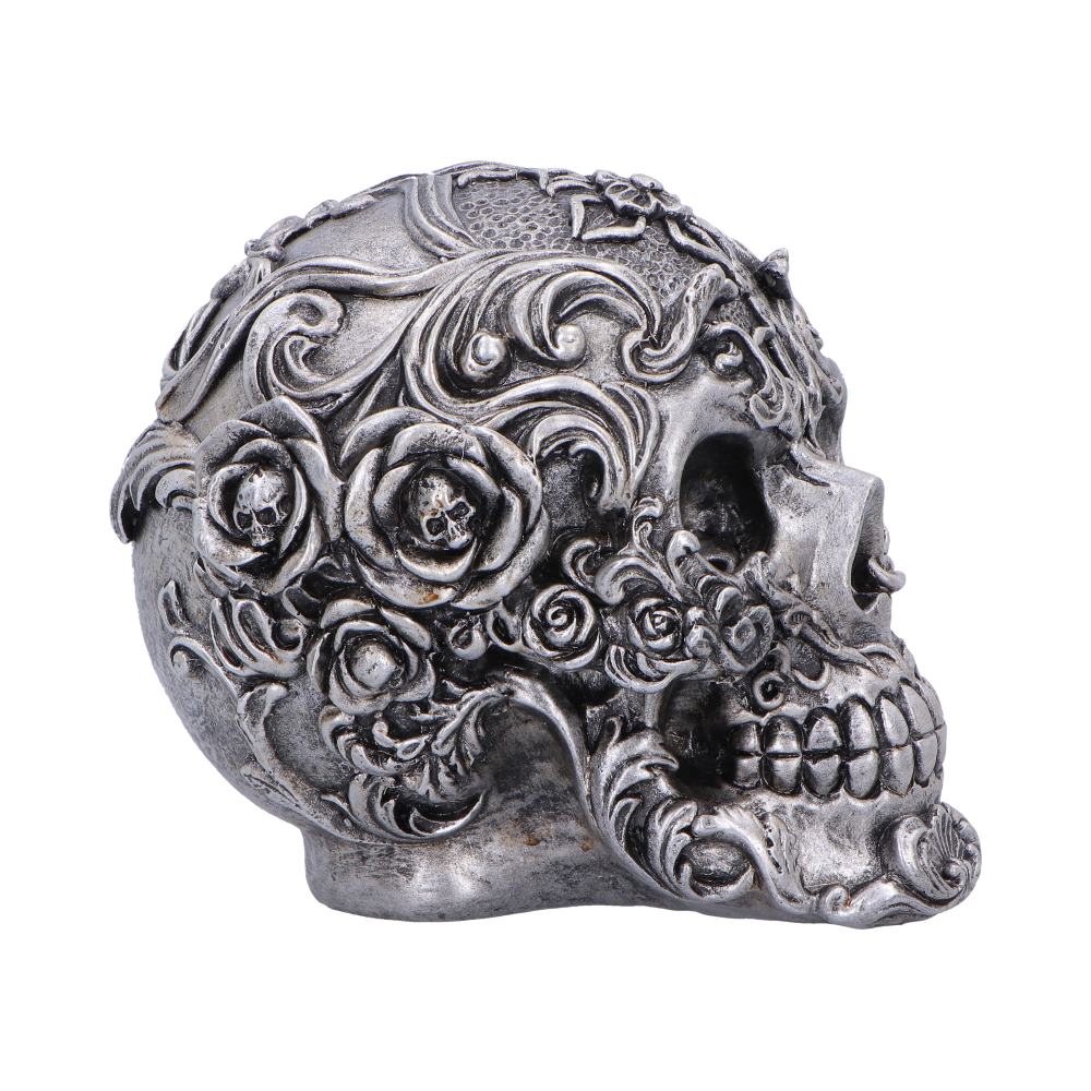 Gilded Memento Gothic Skull Figurine 12.2cm 4