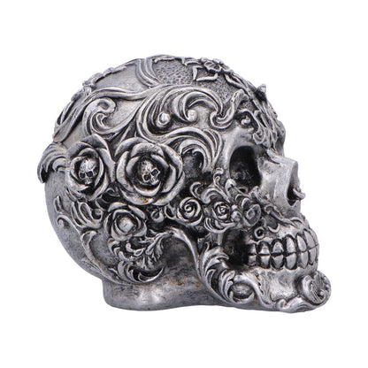 Gilded Memento Gothic Skull Figurine 12.2cm 4