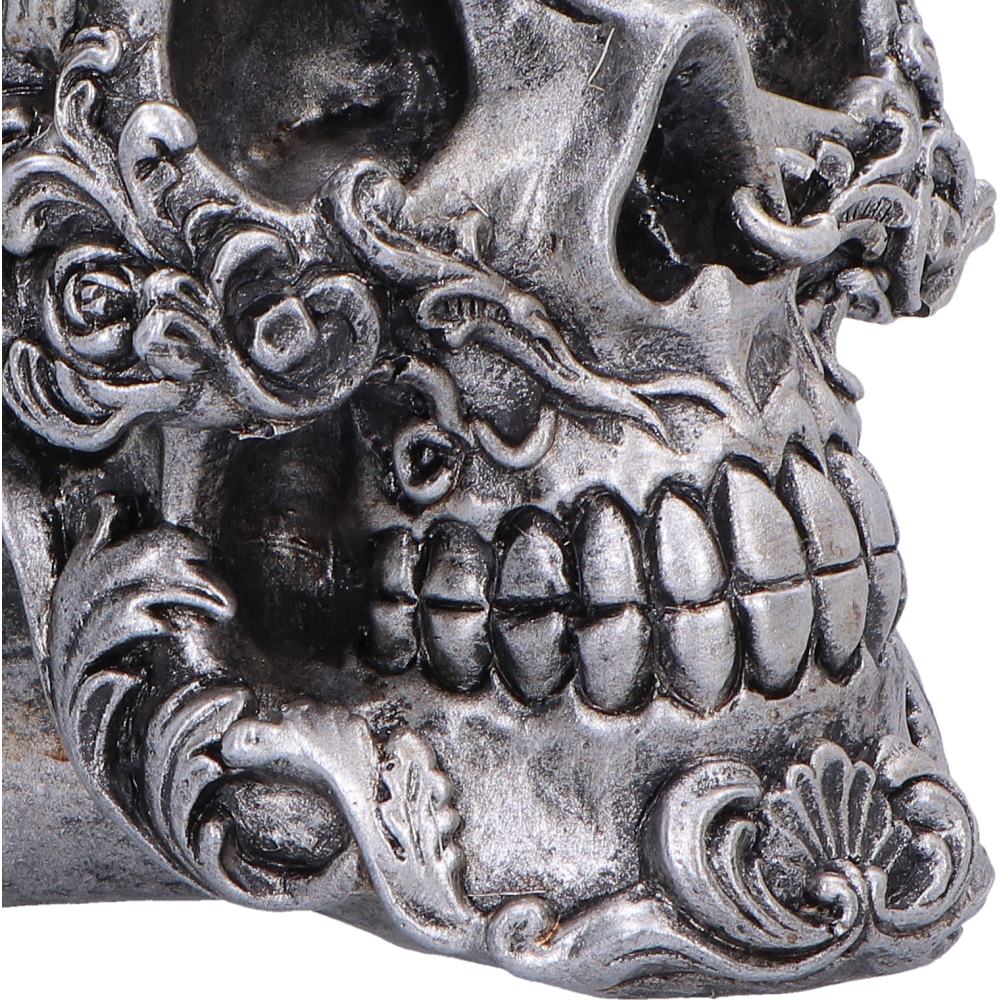 Gilded Memento Gothic Skull Figurine 12.2cm 5
