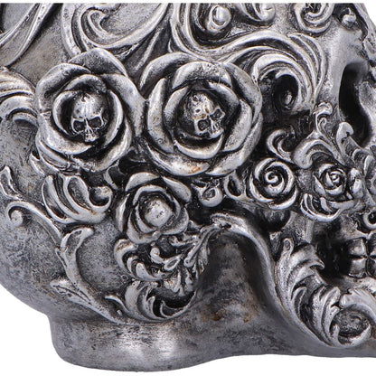Gilded Memento Gothic Skull Figurine 12.2cm 6