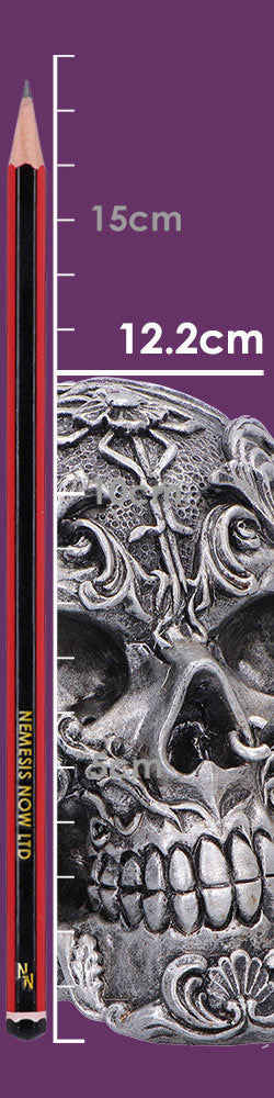 Gilded Memento Gothic Skull Figurine 12.2cm 8