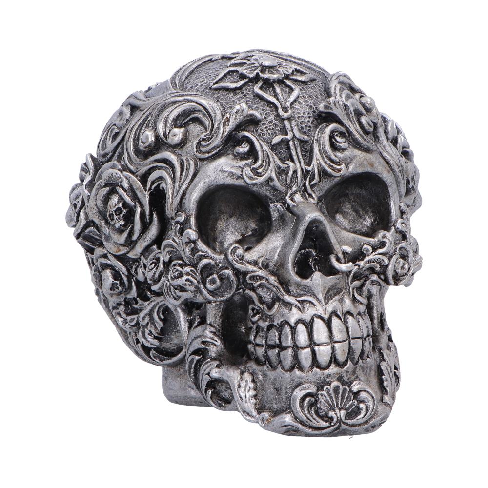 Gilded Memento Gothic Skull Figurine 12.2cm 1