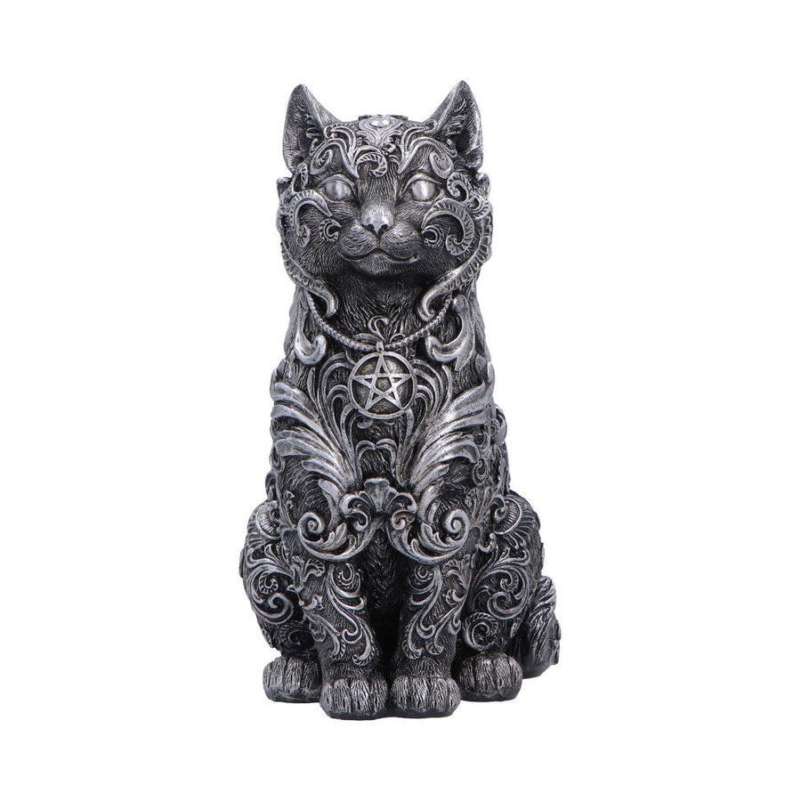 Hexbound Familiar Silver Cat Figurine 23cm 1