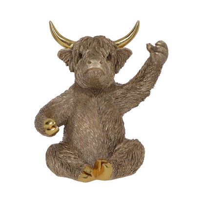 Gold Highland Cow Wine Bottle Holder 26.8cm 7