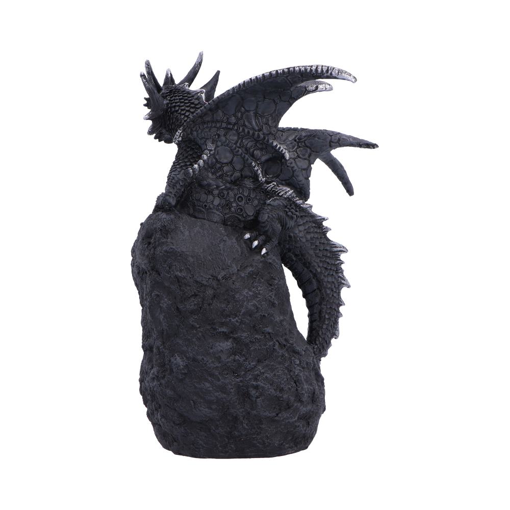 Shadow Crystal Keeper Black Dragon on Geode Figurine 20.8cm 3
