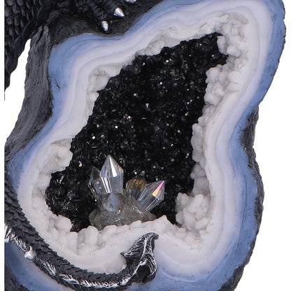 Shadow Crystal Keeper Black Dragon on Geode Figurine 20.8cm 5