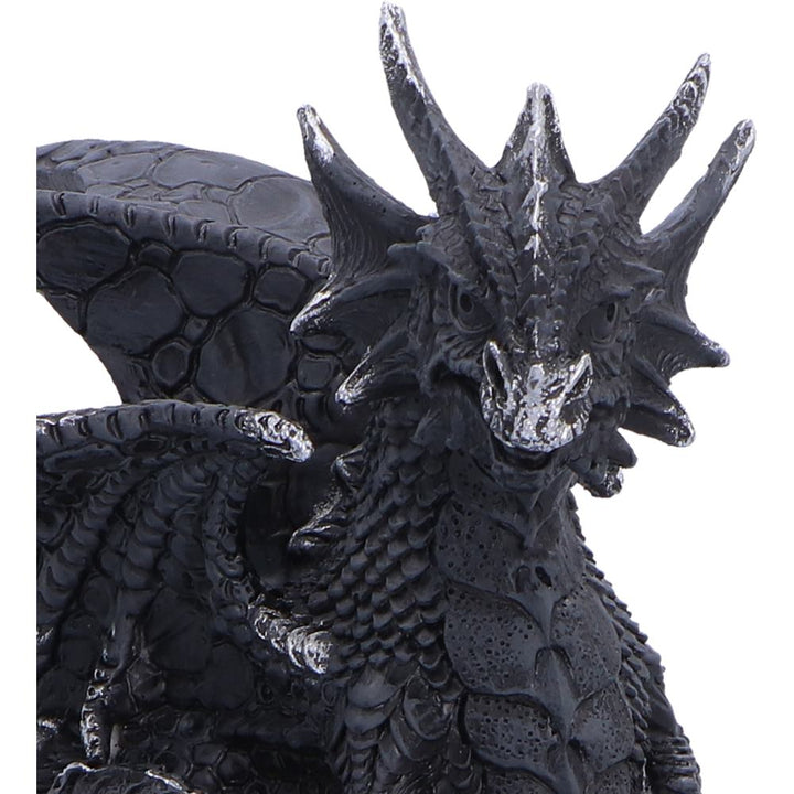 Shadow Crystal Keeper Black Dragon on Geode Figurine 20.8cm