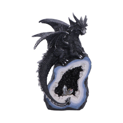 Shadow Crystal Keeper Black Dragon on Geode Figurine 20.8cm 1