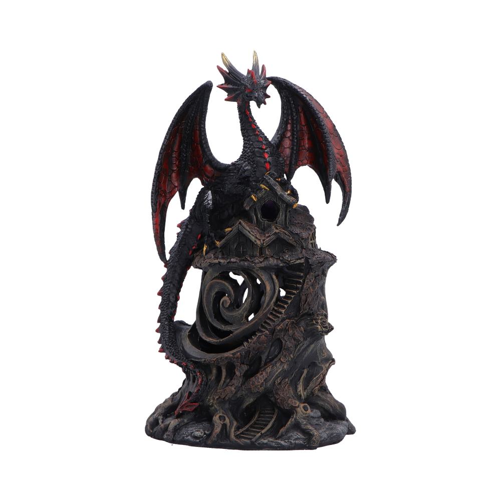 Midnight Warden Light-up Red and Black Dragon Hollow Figurine 23.5cm 2