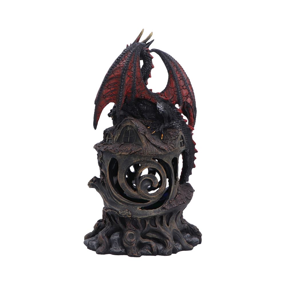 Midnight Warden Light-up Red and Black Dragon Hollow Figurine 23.5cm 3
