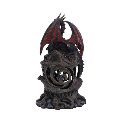 Midnight Warden Light-up Red and Black Dragon Hollow Figurine 23.5cm 3