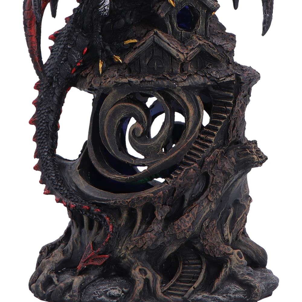 Midnight Warden Light-up Red and Black Dragon Hollow Figurine 23.5cm 6