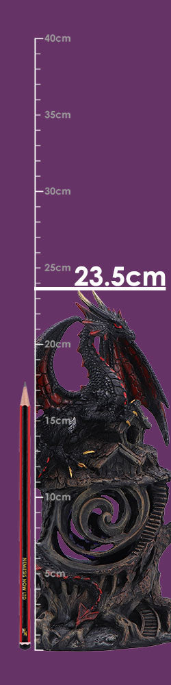 Midnight Warden Light-up Red and Black Dragon Hollow Figurine 23.5cm 8