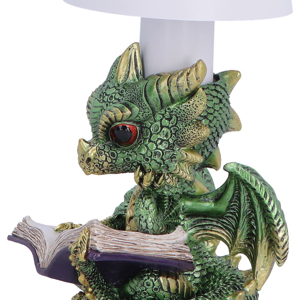 Bookwyrm Green Book Dragon Lamp 24.4cm 6