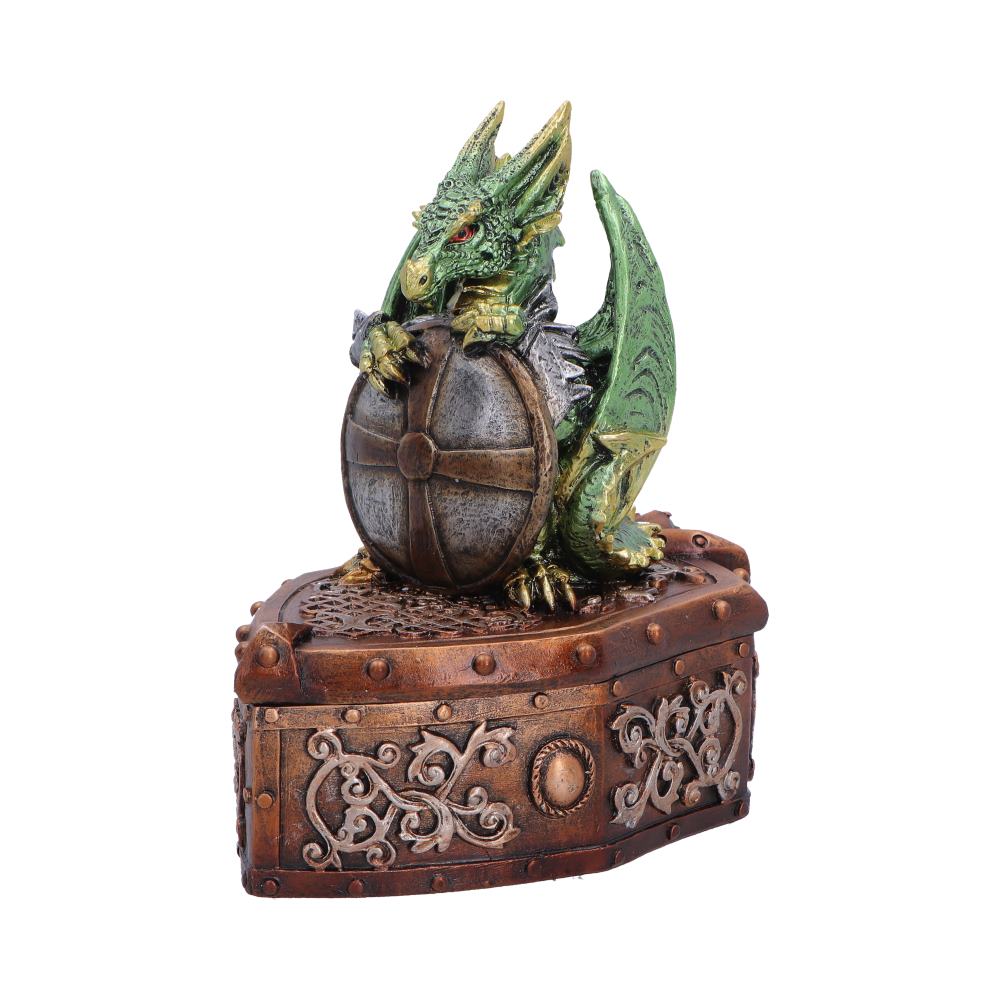 Hoard Protector Box Green Dragon Shield on Shield Box 13.4cm 2
