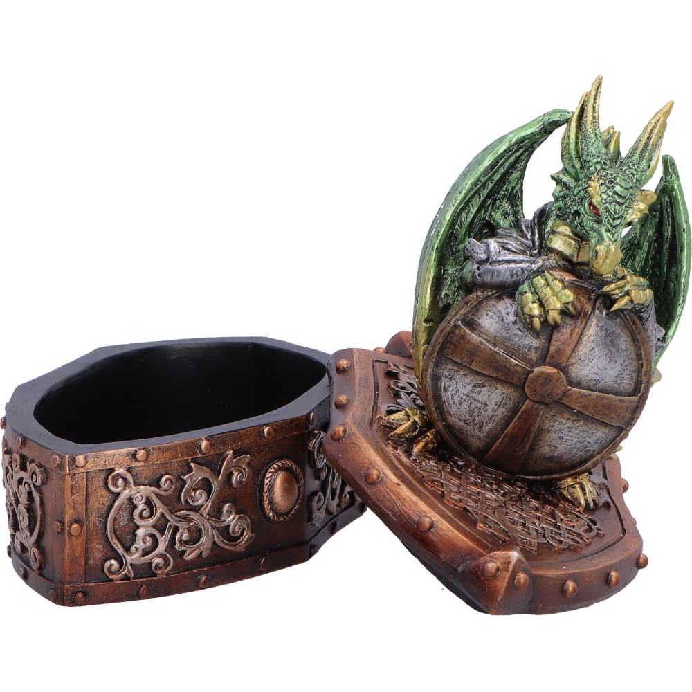 Hoard Protector Box Green Dragon Shield on Shield Box 13.4cm 6