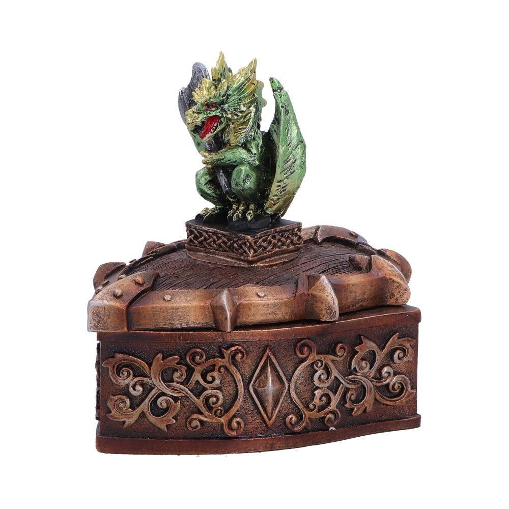 Hoard Defender Box Green Dragon on Shield Box 10.5cm 2