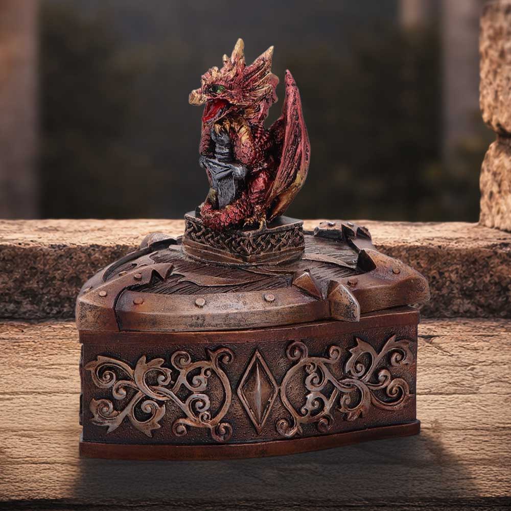 Hoard Defender Box Red Dragon on Shield Box 10.5cm 7