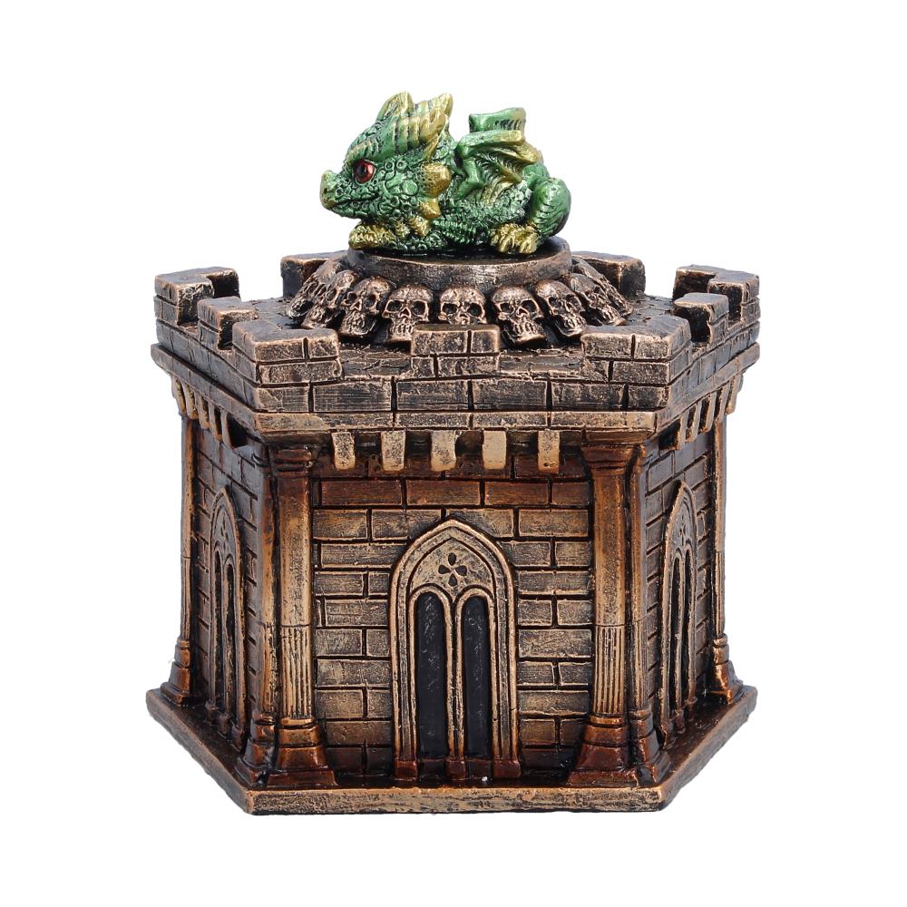 Warden of the Crypt Green Dragon on Castle Treasure Box 12.5cm 2