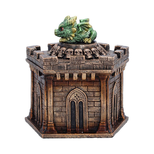 Warden of the Crypt Green Dragon on Castle Treasure Box 12.5cm 2