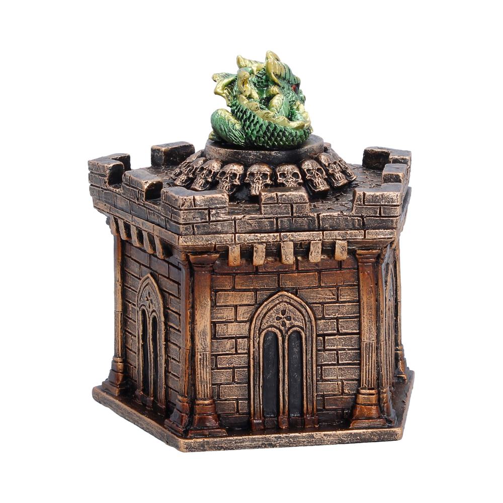 Warden of the Crypt Green Dragon on Castle Treasure Box 12.5cm 3