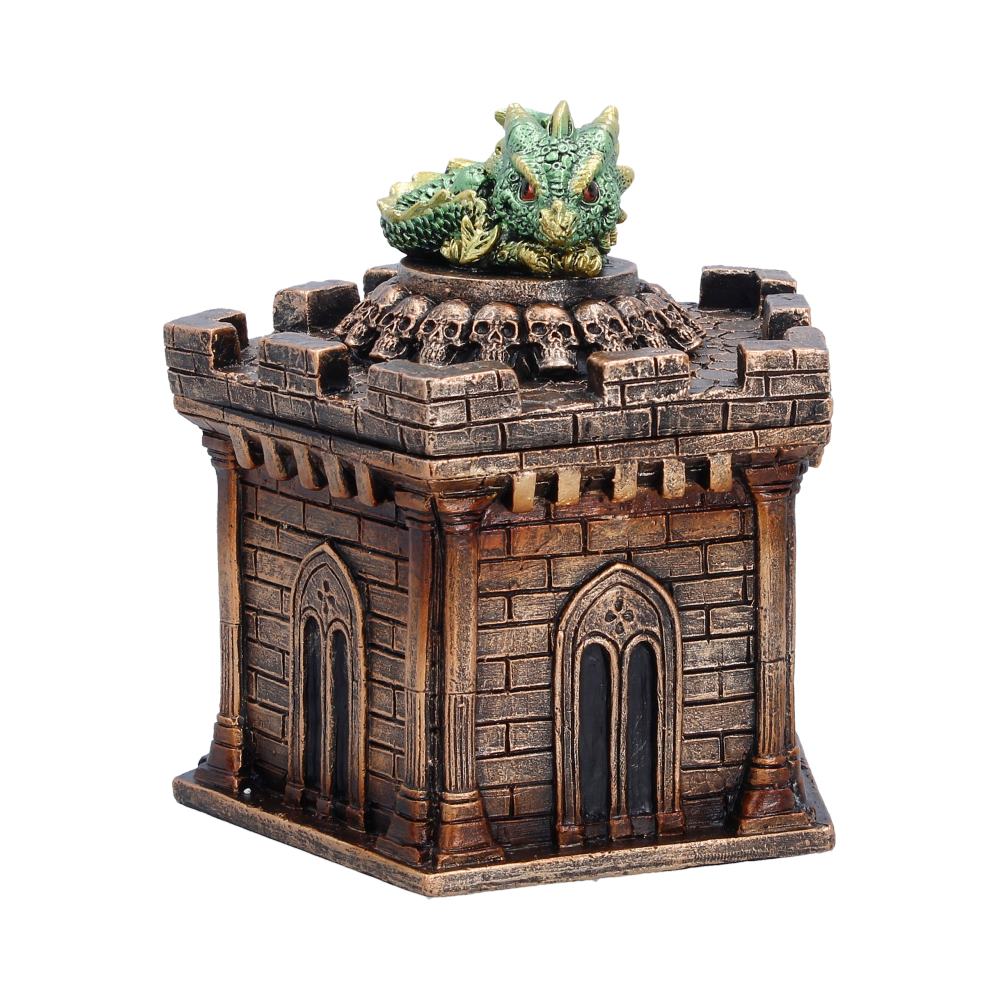 Warden of the Crypt Green Dragon on Castle Treasure Box 12.5cm 4