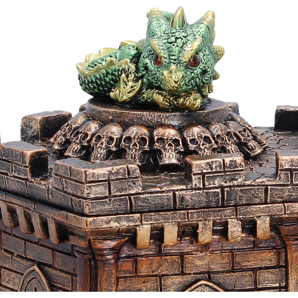 Warden of the Crypt Green Dragon on Castle Treasure Box 12.5cm 5
