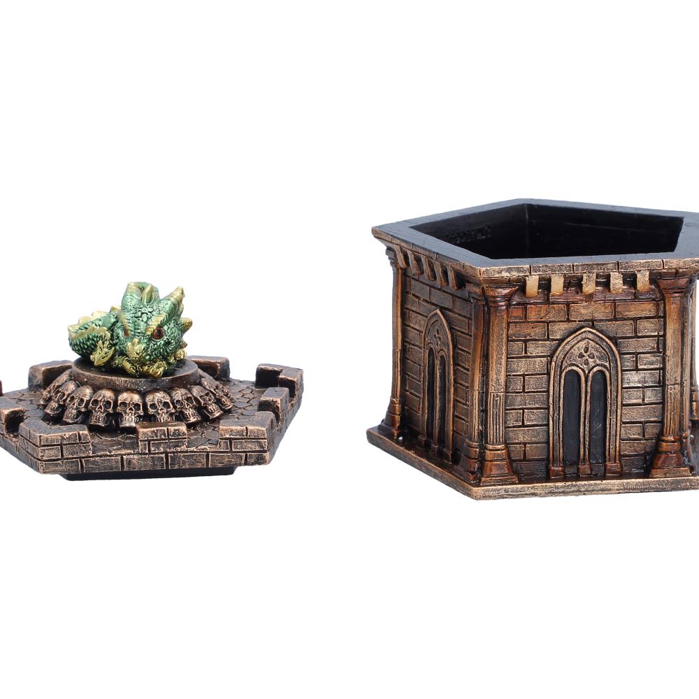 Warden of the Crypt Green Dragon on Castle Treasure Box 12.5cm 6