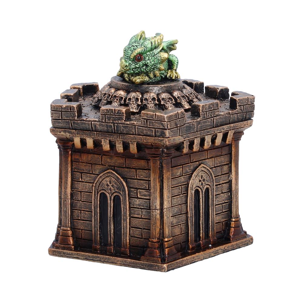 Warden of the Crypt Green Dragon on Castle Treasure Box 12.5cm 1