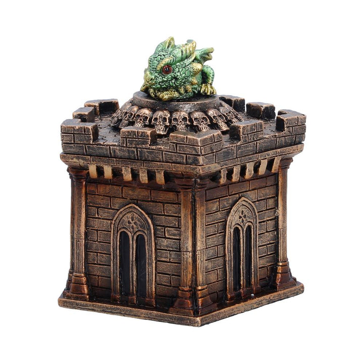 Warden of the Crypt Green Dragon on Castle Treasure Box 12.5cm
