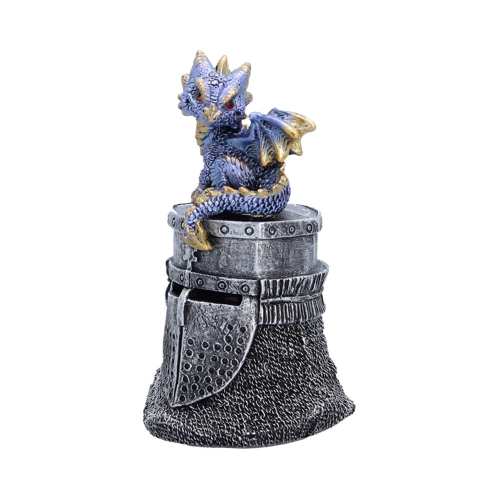 Hatchling Helm Blue Dragon on Knight Helmet 13.2cm 2