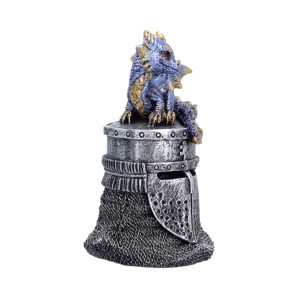 Hatchling Helm Blue Dragon on Knight Helmet 13.2cm 4