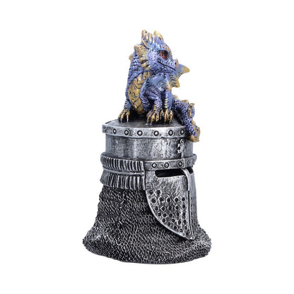Hatchling Helm Blue Dragon on Knight Helmet 13.2cm 4