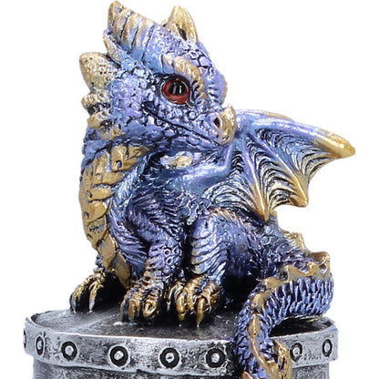 Hatchling Helm Blue Dragon on Knight Helmet 13.2cm 5