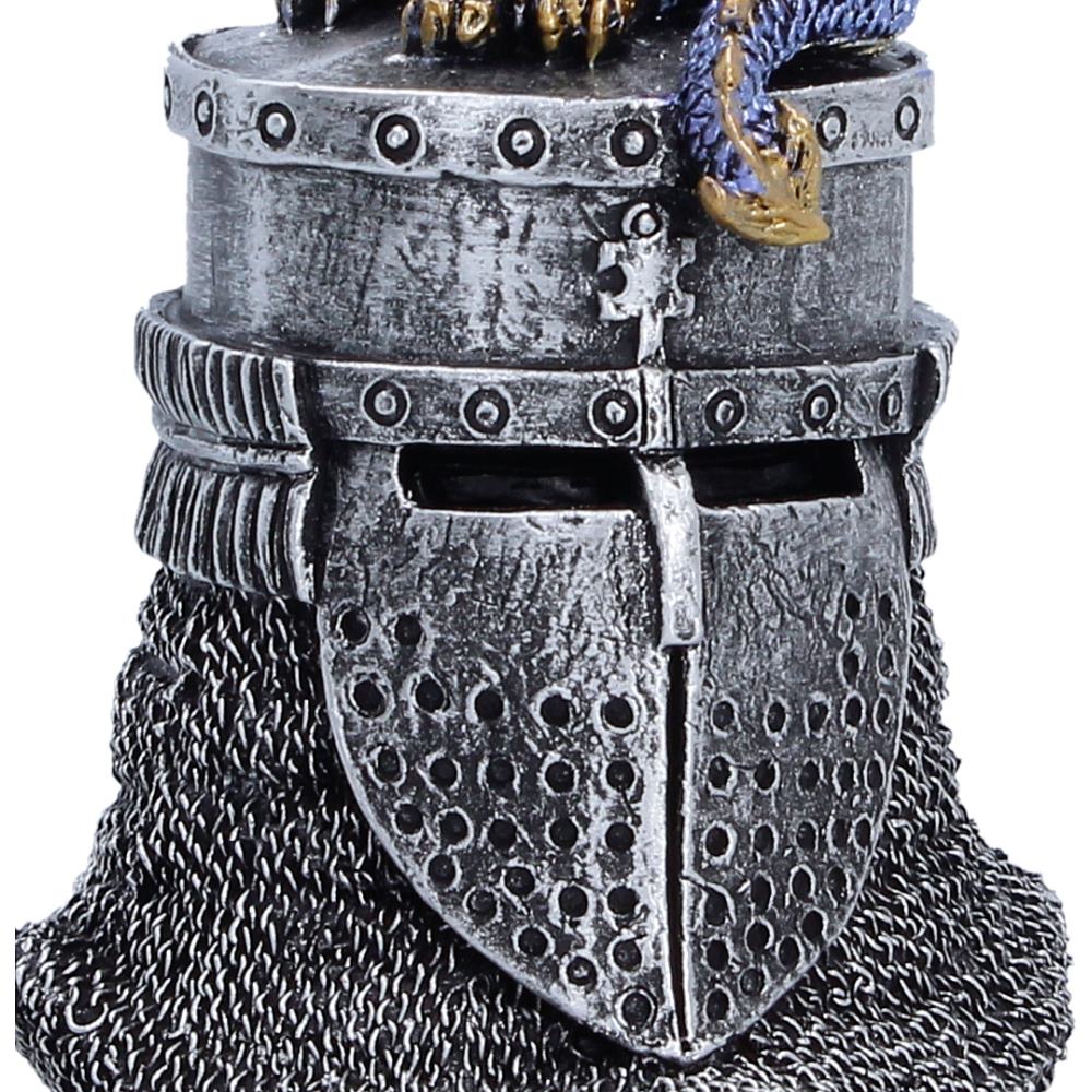 Hatchling Helm Blue Dragon on Knight Helmet 13.2cm 6