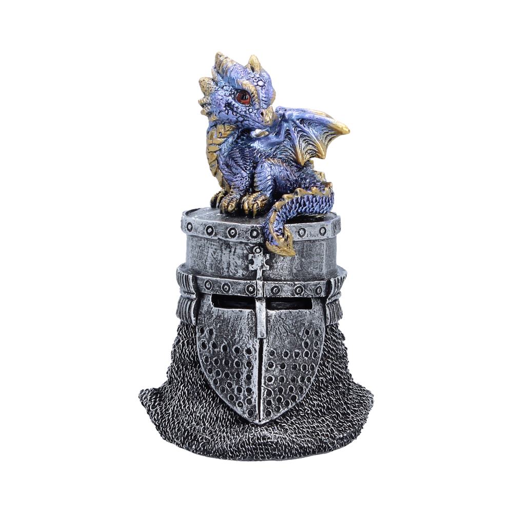 Hatchling Helm Blue Dragon on Knight Helmet 13.2cm 1