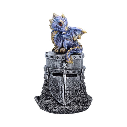 Hatchling Helm Blue Dragon on Knight Helmet 13.2cm 1