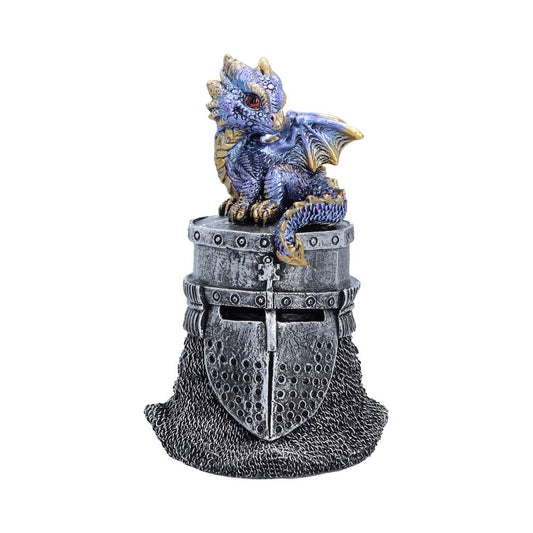 Hatchling Helm Blue Dragon on Knight Helmet 13.2cm 1