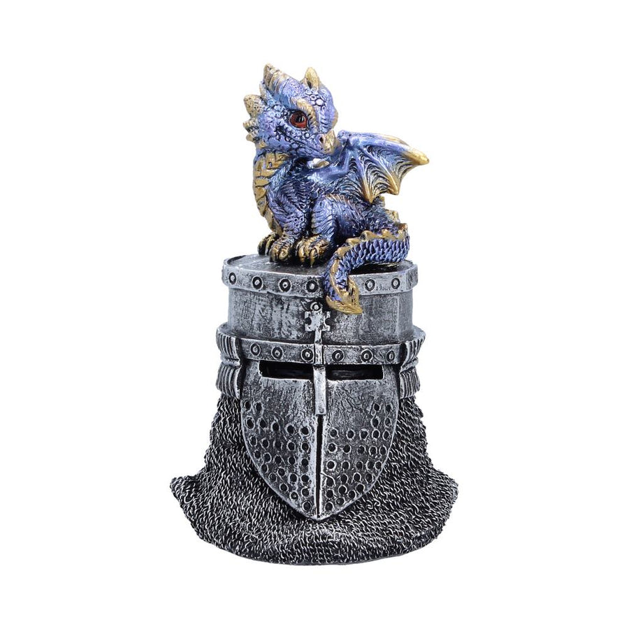 Hatchling Helm Blue Dragon on Knight Helmet 13.2cm 1
