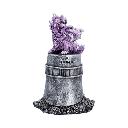 Hatchling Helm Purple Dragon on Knight Helmet 12.7cm 3