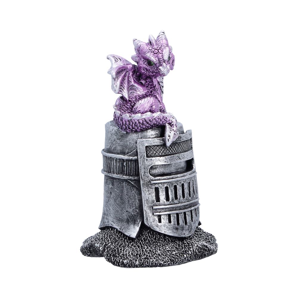 Hatchling Helm Purple Dragon on Knight Helmet 12.7cm 4