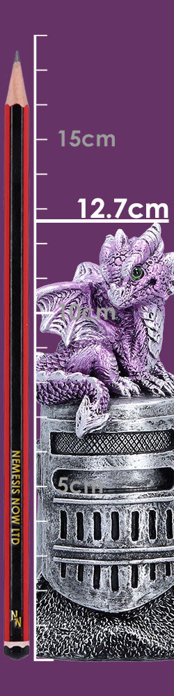 Hatchling Helm Purple Dragon on Knight Helmet 12.7cm 8