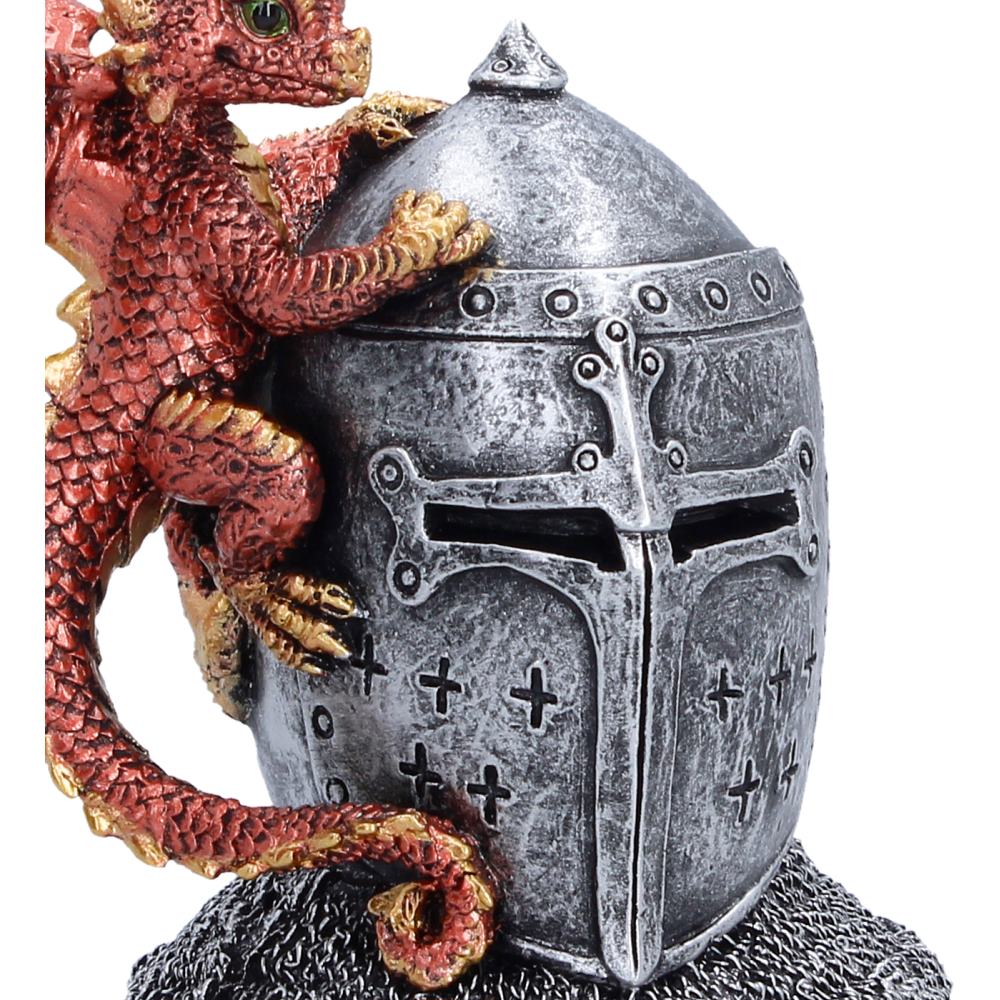 Red Dragon on Knight Helmet 12.3cm 7