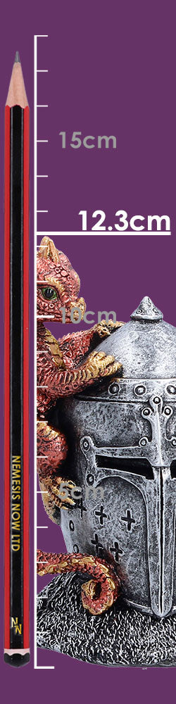 Red Dragon on Knight Helmet 12.3cm 9