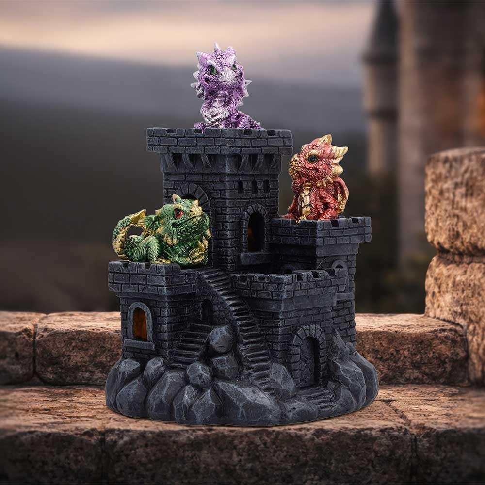 Dragonlings Keep LED Castle Display Piece 18cm 7