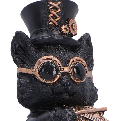 Music Meowstro Steampunk Black Cat Playing Violin Figurine 10cm 5
