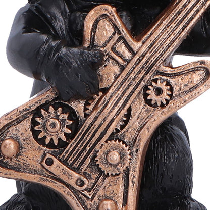 Music Meowstro Steampunk Black Cat Playing Guitar Figurine 10cm 6