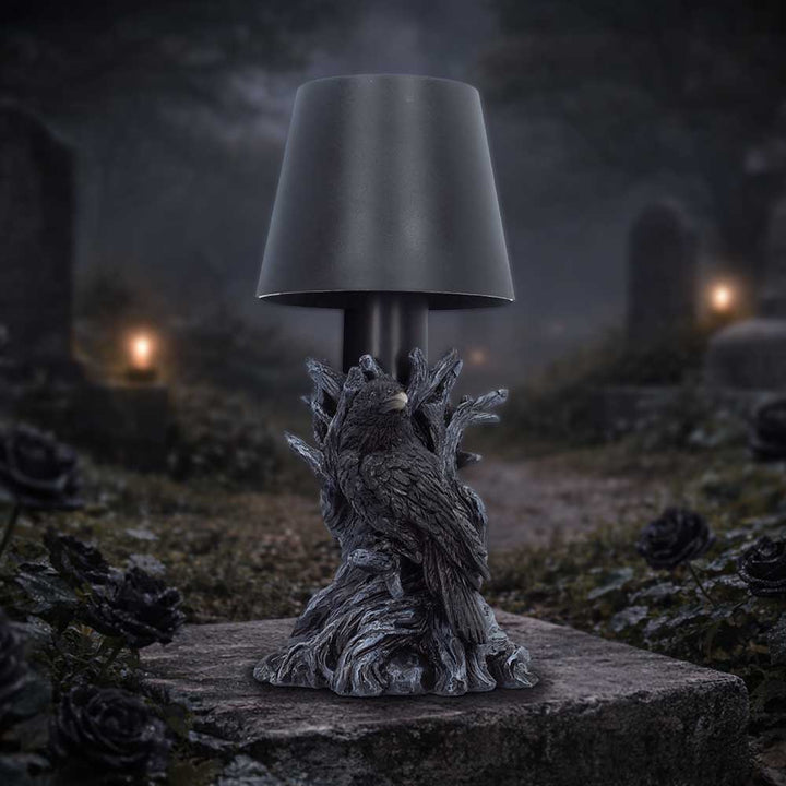 Nevermore Gothic Raven LED Lamp 25cm
