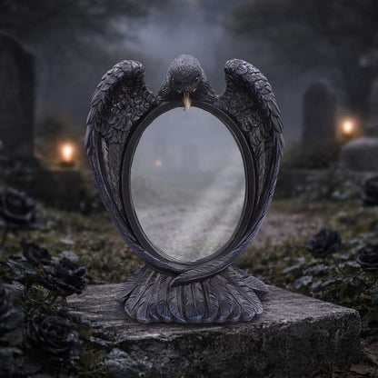 Nevermore Reflection Raven Standing or Wall Hanging Mirror 30.2cm 5