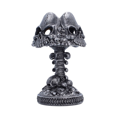Last Light Lamp Gothic Skull Lamp Silver 22.6cm 2